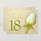 Mariage rose blanc numéro de table 10-39 carte pos (Devant / Derrière)