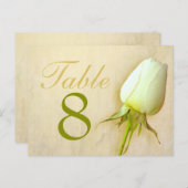 Mariage rose blanc numéro de table 1-9 carte posta (Devant / Derrière)