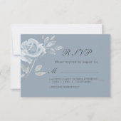 Mariage Rose bleu Dusty minimum RSVP (Devant)
