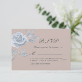 Mariage Rose bleu et blanc minimum Dusty RSVP (Debout devant)