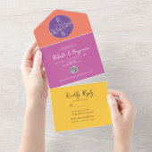 Mariage rose brillant en une seule invitation (Déchirure)