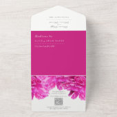 Mariage rose brillant tout en une invitation (Dehors)