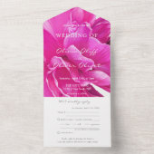 Mariage rose brillant tout en une invitation (À l'intérieur)
