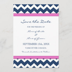Mariage rose chaud bleu Enregistrer la carte de da