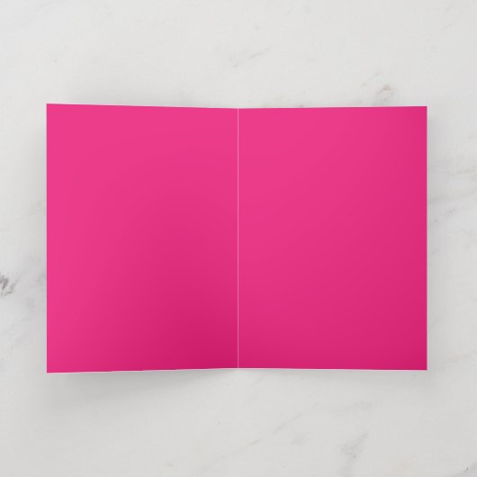 Mariage Rose Chaud | Invitation de Couleur Unie Au (Couchage intérieur)