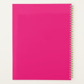 Mariage Rose Chaud | Invitation de couleur unie au (Dos)