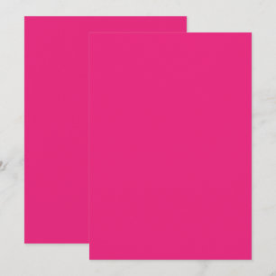 Mariage Rose Chaud Invitation de couleur unie au