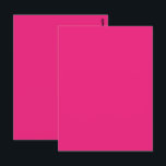 Mariage Rose Chaud | Invitation de couleur unie au<br><div class="desc">Fond uni rose vif audacieux,  parfait pour des invitations de mariage vibrantes,  des événements estivaux et de la papeterie de mariage colorée.</div>