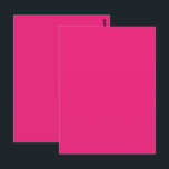 Mariage Rose Chaud | Invitation de couleur unie au<br><div class="desc">Fond uni rose vif audacieux,  parfait pour des invitations de mariage vibrantes,  des événements estivaux et de la papeterie de mariage colorée.</div>