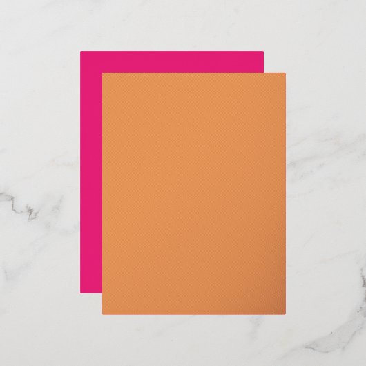 Mariage rose chaud | Invitation de couleur vive en (Recto/Verso)