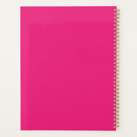 Mariage rose chaud | Invitation de couleur vive en (Dos)