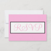 Mariage Rose Clair Blanc RSVP (Devant)