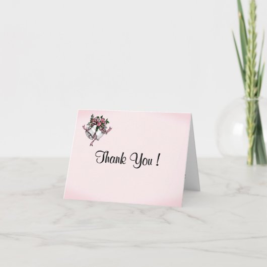 Mariage rose cloches Merci (Devant)