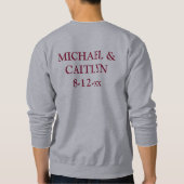 Mariage Rose de Boutonniere Groomsmen Sweatshirt (Dos)