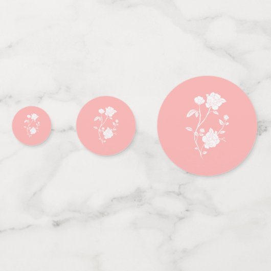 Mariage Rose de corail Confetti (Derrière)