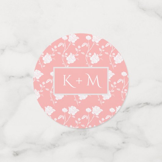 Mariage Rose de corail Confetti (Petit recto)