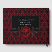 Mariage Rose de Damas Rouge Gothique (Verso)