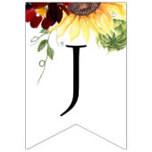 Mariage rose De Tournesol Juste Marié Bannière De  (Troisième drapeau)