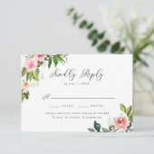 Mariage rose doux choix de repas RSVP (Debout devant)