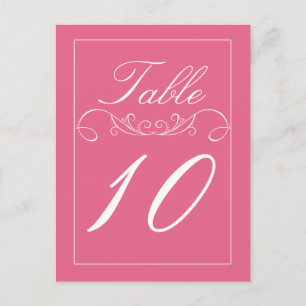 Mariage rose Elegant Swirl Cartes Numéro de tablea