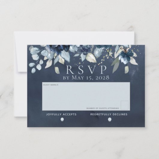 Mariage Rose en cascade Pas de carte RSVP de choix (Devant)