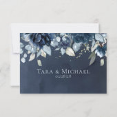 Mariage Rose en cascade Pas de carte RSVP de choix (Dos)