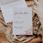 Mariage rose Enregistrer la date Invitation