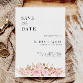 Mariage rose Enregistrer la date Invitation