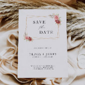 Mariage rose Enregistrer la date Invitation
