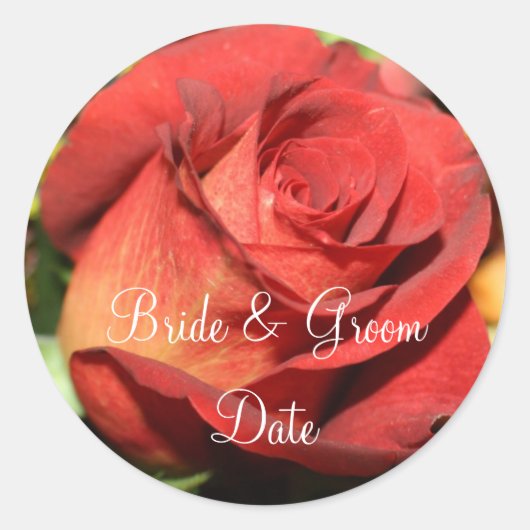 MARIAGE ROSE ENVELOPPE SEAL STICKERS MODÈLE (Devant)