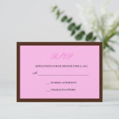 Mariage rose et Brown RSVP (Debout devant)