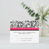 Mariage rose et noir chaud RSVP (Debout devant)