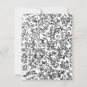 Mariage rose et noir chaud RSVP (Dos)
