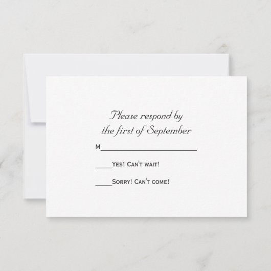 Mariage rose et perles blanches RSVP (Dos)