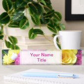Mariage rose fait sur commande de fleur de plaque
