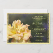Mariage Rose Fancy Jaune Invitation Brunch (Devant)