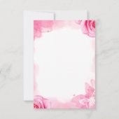 Mariage rose Floral Détails Carte de boîtier (Dos)