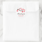 Mariage rose Floral Favor Sticker Merci (Sac)