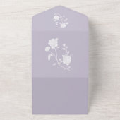 Mariage Rose Lavender tout en une invitation (Dehors)
