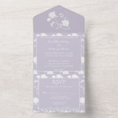 Mariage Rose Lavender tout en une invitation (À l'intérieur)