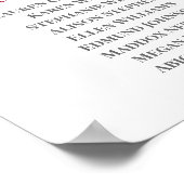 Mariage rose magenta, tableau de sièges (Coin)