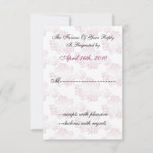 mariage rose monogramme RSVP standard 3,5 x 5 (Dos)