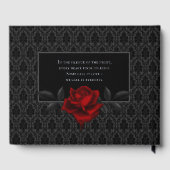 Mariage Rose noire damas gothique (Verso)