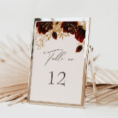 Mariage Rose or Aquarelle Numéro de table