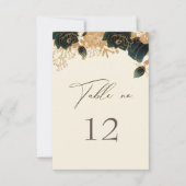 Mariage Rose or Aquarelle Numéro de table (Devant)