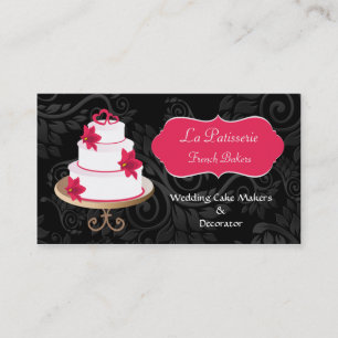 mariage rose pâtissiers cartes de visite