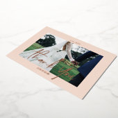 Mariage rose Real Foil 2 photos Merci Cartes (Rotation)