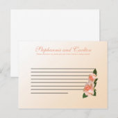 Mariage Rose rose pâle  de conseil écrit (Devant / Derrière)