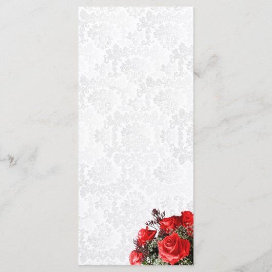 Mariage Rose rouge - Menu (Dos)