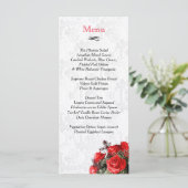 Mariage Rose rouge - Menu (Debout devant)